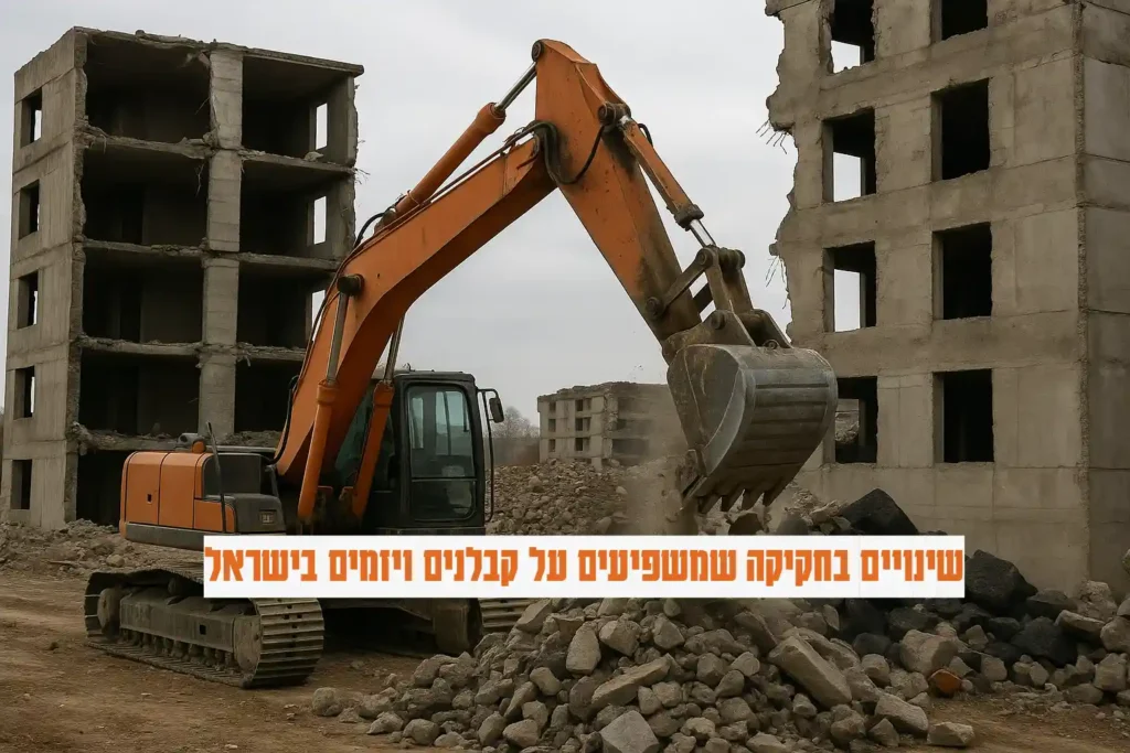שינויים בחקיקה שמשפיעים על קבלנים ויזמים בישראל
