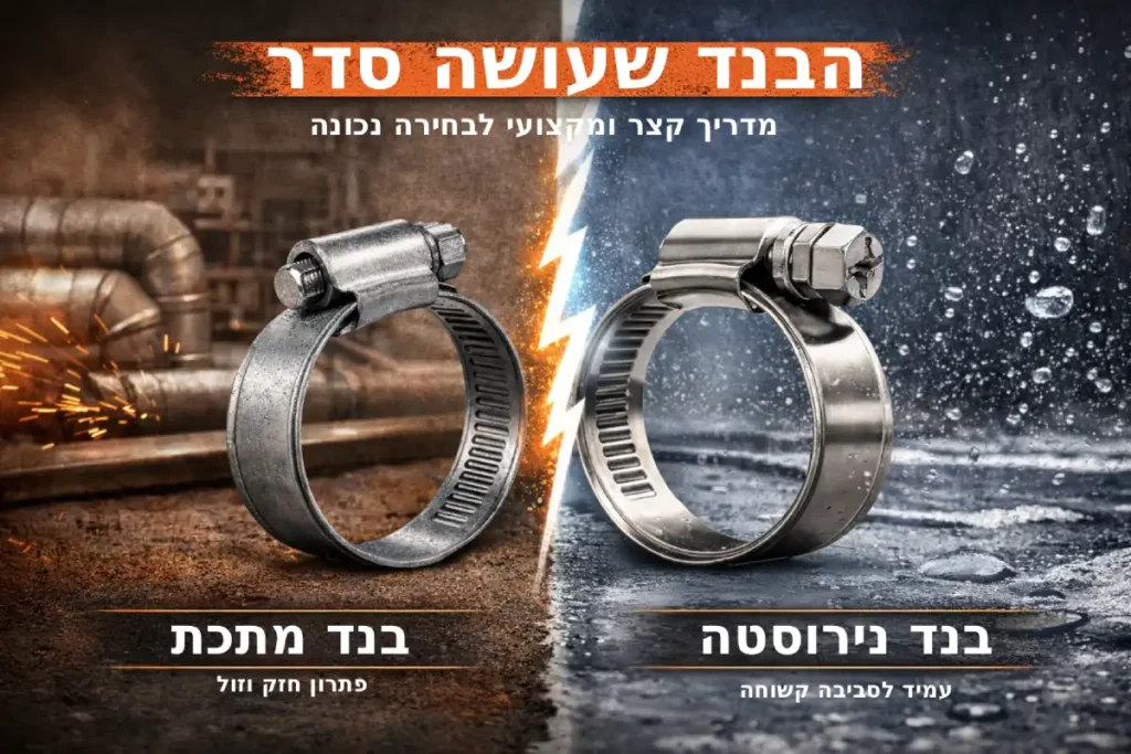 בנד נירוסטה ובנד מתכת - הבדלים | או.ב.פר